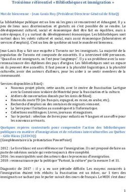 Troisième référentiel " Bibliothèques et immigration " - gedciq