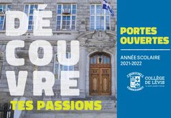 Portes ouvertes ANNÉE SCOLAIRE 2021-2022 - Collège de Lévis