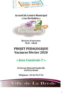 PROJET PEDAGOGIQUE Vacances Février 2020 " Jeux Construis - Accueil de Loisirs Municipal " Les Farfadets "