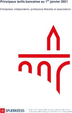 Principaux tarifs bancaires au 1er janvier 2021 - Entreprises, indépendants, professions libérales et associations - Spuerkeess