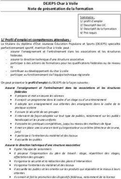 DEJEPS Char &agrave; Voile Note de pr&eacute;sentation de la formation - F&eacute;d&eacute;ration Fran&ccedil;aise de ...