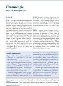 Chronologie April-Juni / avril-juin 2014 - Dokumente/Documents