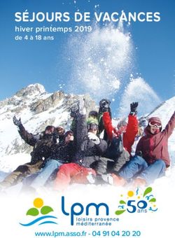 SÉJOURS DE VACANCES hiver printemps 2019 - www.lpm.asso.fr 04 91 04 20 20 - Loisirs Provence Méditerranée