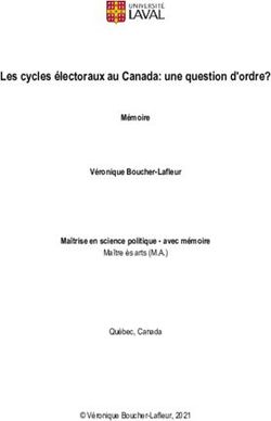 Les cycles &eacute;lectoraux au Canada: une question d'ordre? - M&eacute;moire V&eacute;ronique Boucher-Lafleur Ma&icirc;trise en science politique - avec m&eacute;moire