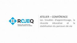 ATELIER - CONF&Eacute;RENCE Les troubles d'apprentissage, r&eacute;ussite stabilisation du parcours de vie la la