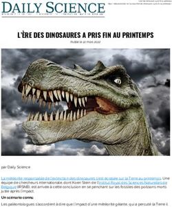 L'&Egrave;RE DES DINOSAURES A PRIS FIN AU PRINTEMPS - DAILY ...