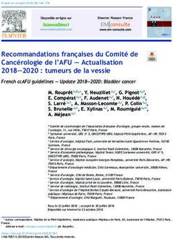 Recommandations franc aises du Comité de Cancérologie de l'AFU - Actualisation 2018-2020 : tumeurs de la vessie - Urofrance