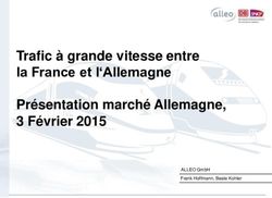 Trafic à grande vitesse entre la France et l'Allemagne Présentation marché Allemagne, 3 Février 2015