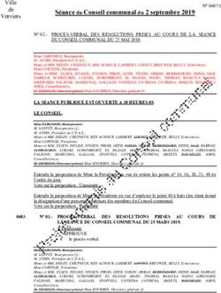 S&eacute;ance du Conseil communal du 2 septembre 2019 - Ville de ...