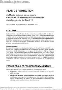 PLAN DE PROTECTION - Sammlungszentrum