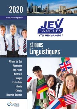 2020 Linguistiques SÉJOURS - JEV Langues