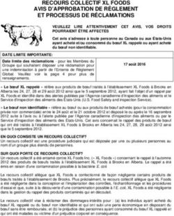 RECOURS COLLECTIF XL FOODS AVIS D'APPROBATION DE RÈGLEMENT ET PROCESSUS DE RÉCLAMATIONS