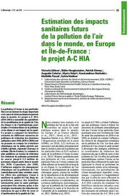 Estimation des impacts sanitaires futurs de la pollution de l'air dans le monde, en Europe et Île-de-France : le projet A-C HIA