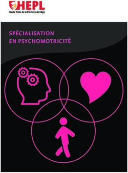 SPÉCIALISATION EN PSYCHOMOTRICITÉ - Province de Liège