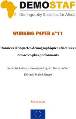 WORKING PAPER n 11 Donn&eacute;es d'enqu&ecirc;tes d&eacute;mographiques africaines : des acc&egrave;s plus performants - Mars 2021 - Ined