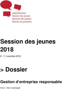 Session des jeunes 2018 Dossier - Gestion d'entreprise responsable 8 - 11 novembre 2018 - Jugendsession