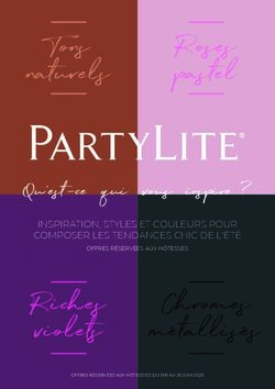 Tons naturels Roses pastel - PartyLite