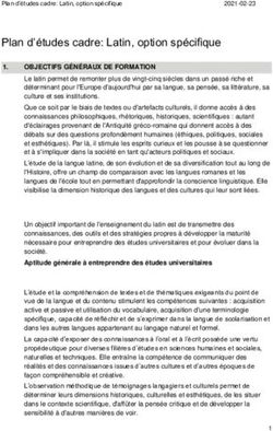 Plan d'&eacute;tudes cadre: Latin, option sp&eacute;cifique
