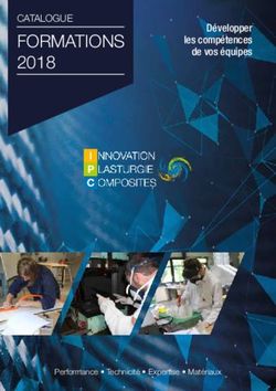 FORMATIONS 2018 CATALOGUE - Développer les compétences de vos équipes - Centre Technique Industriel de la Plasturgie et des ...