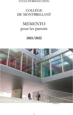 MEMENTO pour les parents - COLLÈGE DE MONTBRILLANT 2021/2022
