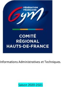 Informations Administratives et Techniques. Saison 2020-2021