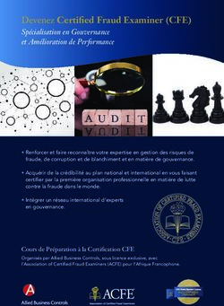 Devenez Certified Fraud Examiner (CFE) - Spécialisation en Gouvernance et Amélioration de Performance - Association of Certified Fraud Examiners