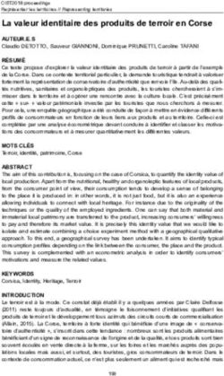 La valeur identitaire des produits de terroir en Corse - Proceedings du 4e colloque international du CIST, Rouen ...