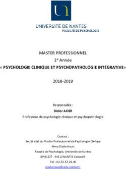 PSYCHOLOGIE CLINIQUE ET PSYCHOPATHOLOGIE INTÉGRATIVE