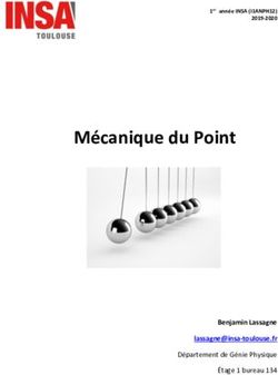 Mécanique du Point - Benjamin Lassagne Département de Génie Physique - INSA Toulouse