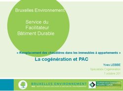 La cogénération et PAC - Service du Facilitateur Bâtiment Durable Bruxelles Environnement