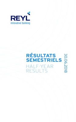 RÉSULTATS SEMESTRIELS HALF-YEAR RESULTS - REYL & Cie Ltd