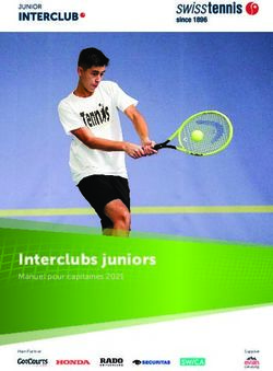 Interclubs juniors Manuel pour capitaines 2021 - SwissTennis