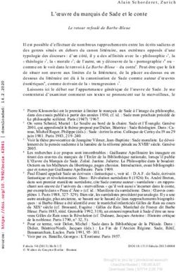 L'oeuvre du marquis de Sade et le conte - boris