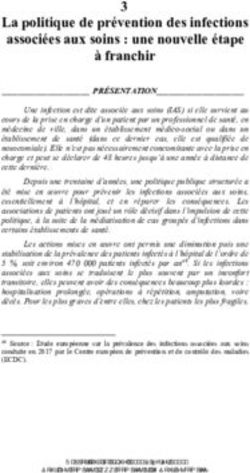 3 La politique de prévention des infections associées aux soins : une nouvelle étape à franchir