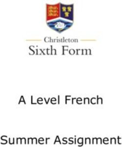 A Level French Summer Assignment - Christleton High School