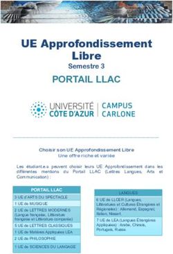UE Approfondissement Libre - Semestre 3 PORTAIL LLAC - Life