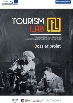 Dossier projet LE LABORATOIRE TRANSFRONTALIER D'INNOVATIONS ET D'EXPÉRIENCES TOURISTIQUES - TourismLab