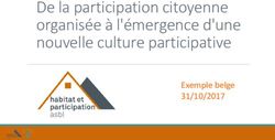 De la participation citoyenne organisée à l'émergence d'une nouvelle culture participative - Exemple belge 31/10/2017 - PFTU