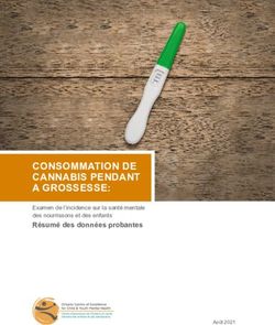 CONSOMMATION DE CANNABIS PENDANT A GROSSESSE : Résumé des données probantes Examen de l'incidence sur la santé mentale des nourrissons et des ...