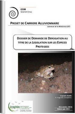 PROJET DE CARRIERE ALLUVIONNAIRE DOSSIER DE DEMANDE DE DEROGATION AU TITRE DE LA LEGISLATION SUR LES ESPECES PROTEGEES