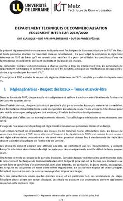 DEPARTEMENT TECHNIQUES DE COMMERCIALISATION REGLEMENT INTERIEUR 2019/2020 - Université de ...