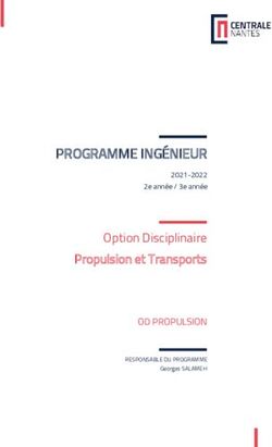 PROGRAMME INGÉNIEUR 2021-2022 2e année / 3e année - Option Disciplinaire Propulsion et Transports - Centrale Nantes
