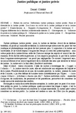Justice publique et justice privée - Daniel COHEN