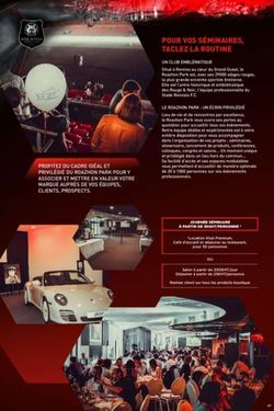 POUR VOS S&Eacute;MINAIRES, TACLEZ LA ROUTINE