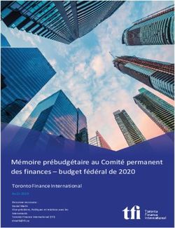Mémoire prébudgétaire au Comité permanent des finances - budget fédéral de 2020