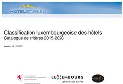 Classification luxembourgeoise des hôtels - Catalogue de critères 2015-2020 Version 19.12.2017 - Classification.lu