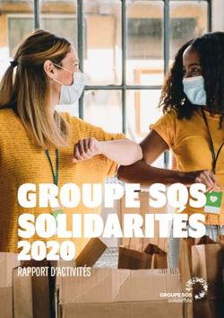 GROUPE SOS SOLIDARITÉS - 2020 RAPPORT D'ACTIVITÉS