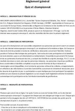 Règlement général Quiz et championnat - Air Europa - Espace Pro