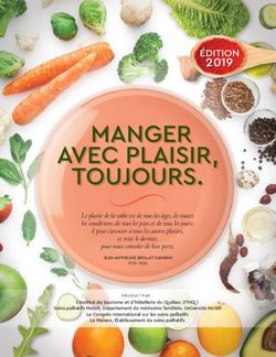 MANGER AVEC PLAISIR, TOUJOURS - 2020 International ...