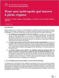 Pour une métropole qui innove à plein régime - S'ajuster au plein emploi technologique et soutenir les nouveaux secteurs porteurs - CCMM